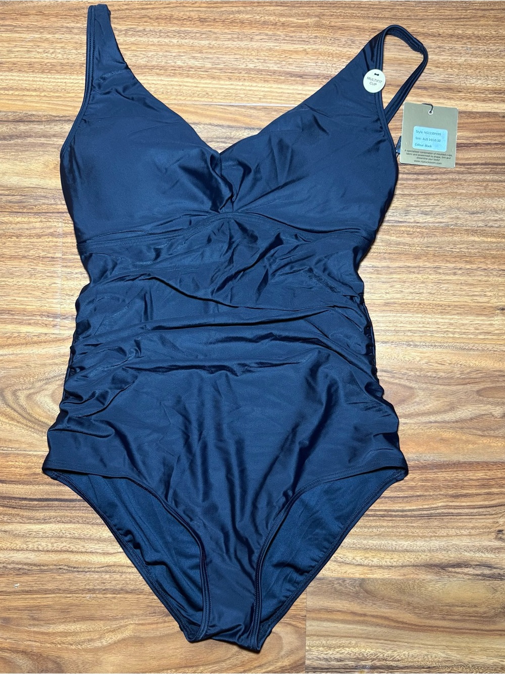 Nip Tuck Swim Black Tummy Control One Piece Swimsuit Multiple Sizes NWT